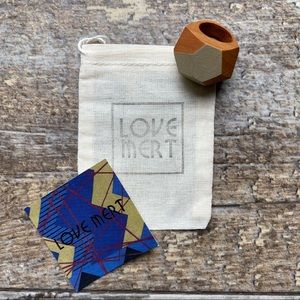 Love Mert Trae Faceted Wood Ring